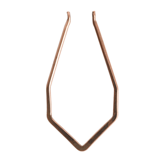 Copper metal Long Open Diamond Wire Frame